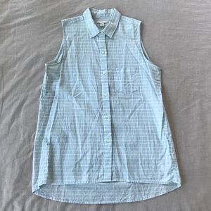 Striped Long Sleeveless Button-Down Size XS